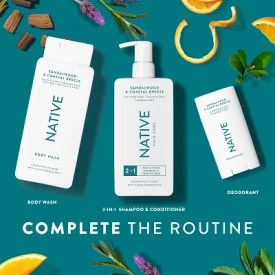 Native Limited Edition Fall Getaway Deodorant - Sandalwood & Coastal Breeze - 2.65oz image {5}