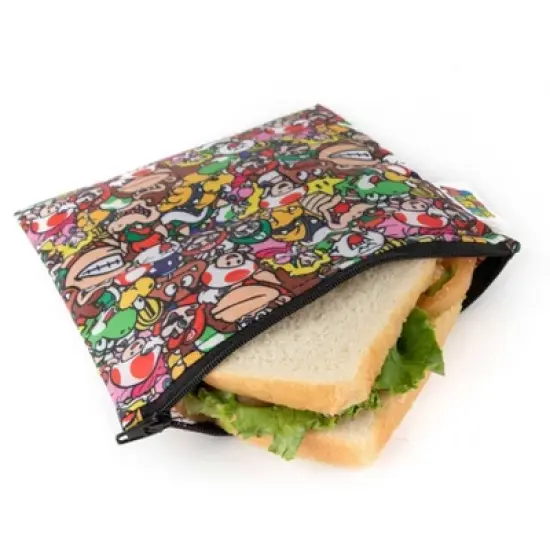 Nintendo Reusable Sandwich and Snack Bag Set - Super Mario - 3pcs image {2}