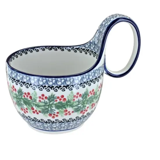 Blue Rose Polish Pottery 845 Ceramika Artystyczna Soup Mug image {20}