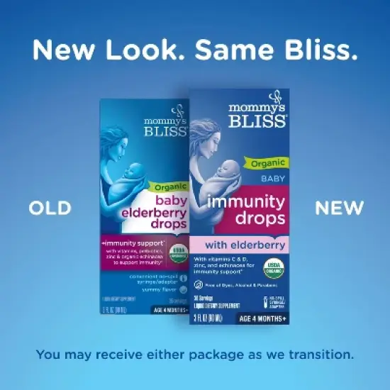 Mommy's Bliss Organic Baby Elderberry Drops + Immunity Support - 3 fl oz (36 servings) image {1}