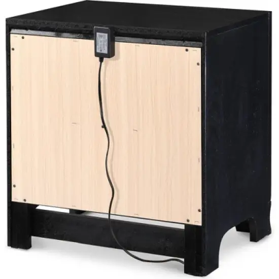 Edmond 2 Drawer Nightstand with USB - Click Decor image {6}