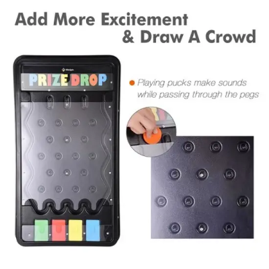 WinSpin Mini / Medium /  Large / LED / Pinball Tabletop Prize Drop Board Plinko Game Carnival Party image {2}