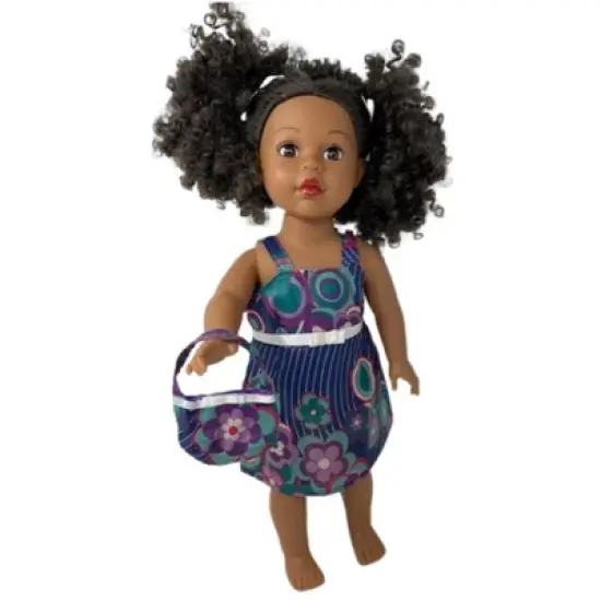 Doll Clothes Superstore Matching Girl And Doll Size 12 Sundress And Purse With Geometric Flower  Print On Sale image {3}