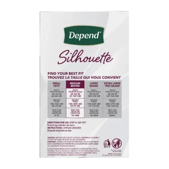 Depend Silhouette Incontinence & Postpartum Underwear for Women - Maximum Absorbency - M - Pink & Black - 14ct image {10}
