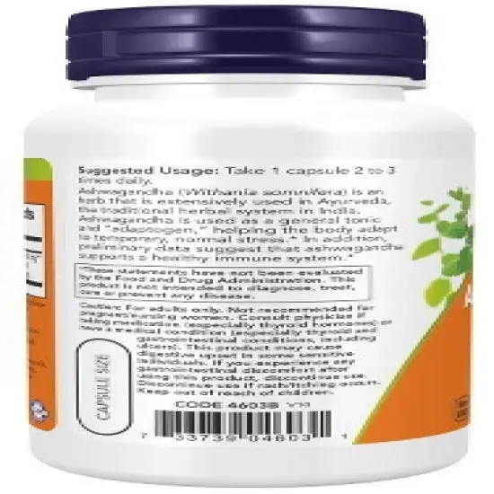 Ashwaganda 450 mg by Now Foods  -  90 VegCap image {2}