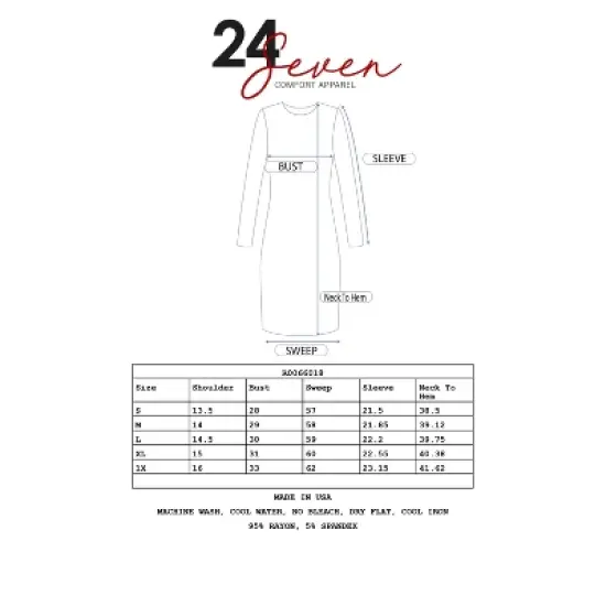 24seven Comfort Apparel Casual Long Sleeve Pleated Dress image {3}