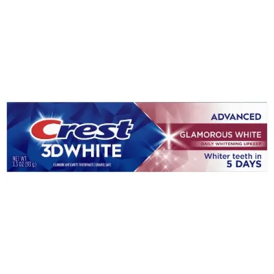 Crest 3D White Advanced Glamorous Teeth Whitening Toothpaste - 3.3oz image {8}