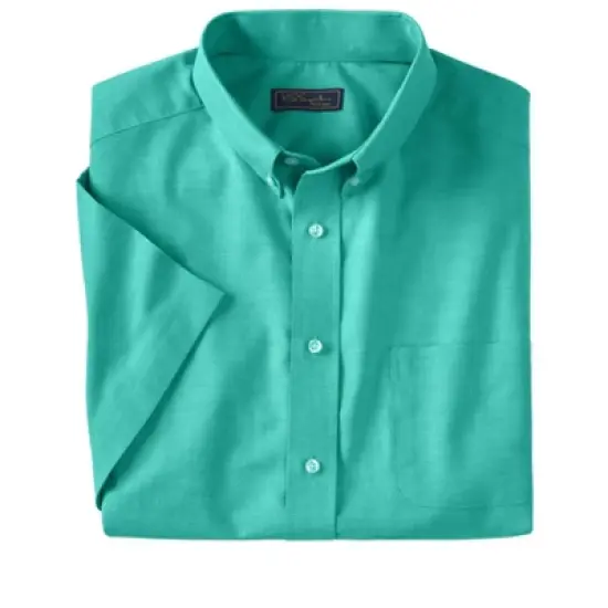 KS Signature by KingSize Men's Big & Tall  Wrinkle Free Short-Sleeve Oxford Dress Shirt image {6}