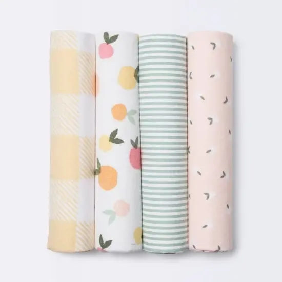 Flannel Baby Blankets Citrus - Cloud Island&trade; 4pk image {3}