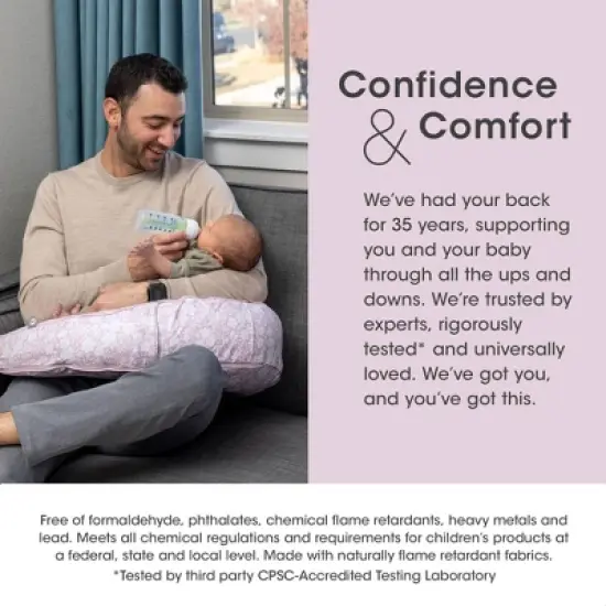 Boppy Uplift Nursing Pillow - Pink Frost Floral image {3}