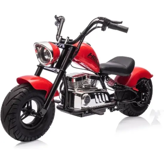 36V Kids Electric Motorcycle, 350W Off-Road Dirt Bike, Ride On Electric Motorcycle with Removable Training Wheels, Spring Suspension, Music image {7}