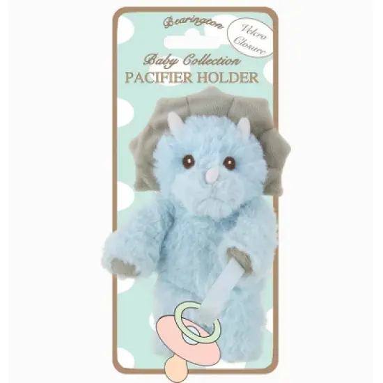 Bearington Lil' Tracer Plush Dinosaur Pacifier Holder, 7.5 Inches image {4}