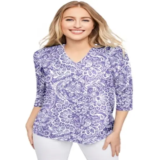 Jessica London Women&rsquo;s Plus Size V-Neck Tee image {9}