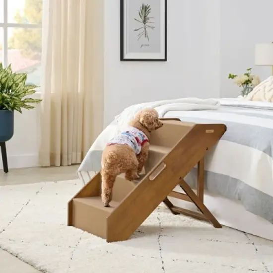 MECO Stakmore Foldable Pet Steps with Solid Hardwood Construction image {3}