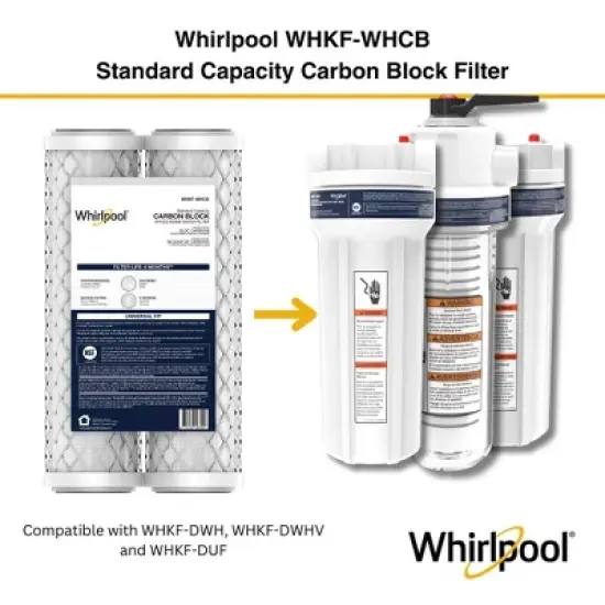 Whirlpool 10" x 2.5" Carbon Block Whole House Water Filter, 5-Micron, NSF Certified, WHKF-WHCB image {4}