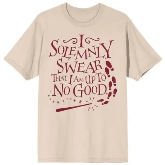 Harry Potter I Solemnly Swear That I Am Up To No Good Unisex Beige T-shirt image {4}