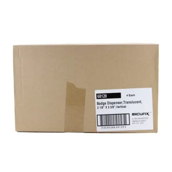 SICURIX Badge Dispensers, Vertical, Translucent, Pack of 25 image {4}