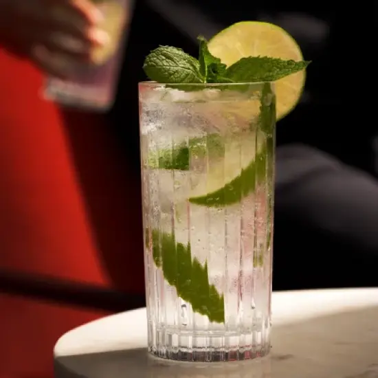 Viski Crystal Highball Glasses - Collins Glasses Set of 4 - 14oz Cocktail Glass for Wedding or Anniversary and Special Occasions Gift Ideas, Clear image {5}