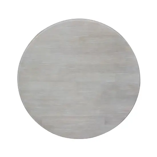 36"x36" Round Pedestal Dining Table Washed Gray Taupe - International Concepts image {2}