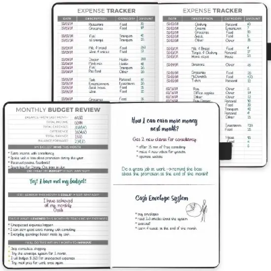 Undated Budget Planner 5.5"x8.32" Black - Clever Fox image {3}