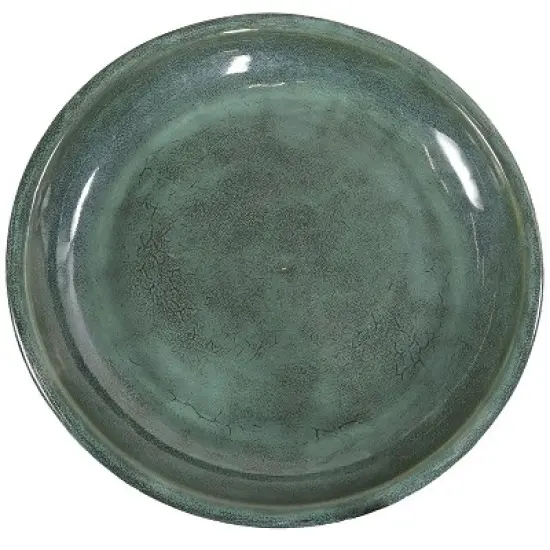 Sunnydaze Avignon Ceramic Bird Bath with Glazed Finish - Green Mist - 18.75" H image {7}