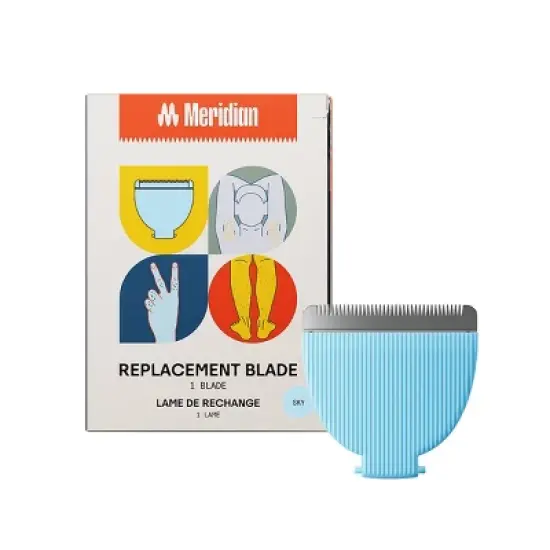 Meridian Pubic & Body Hair Trimmer Signature Ceramic Blade, Single Replacement Blade - Sky image {7}