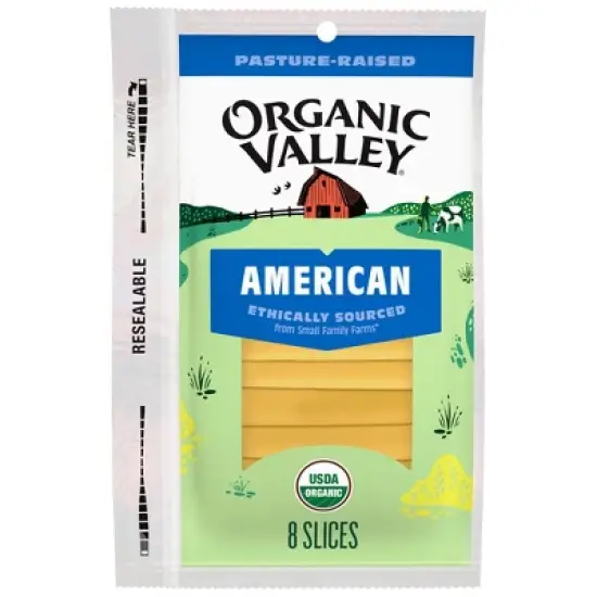 Organic Valley American Cheese Slices - 6oz/8ct image {8}