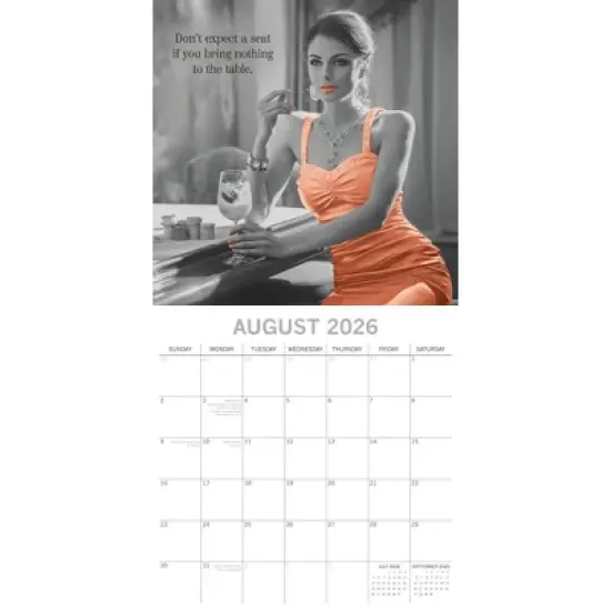 2026 Square Wall Calendar, Women&rsquo;s Wit, 16-Month Funny Corner Theme with 180 Reminder Stickers (12x12 In) image {2}