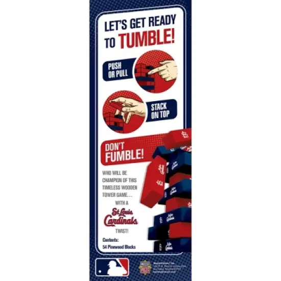 MasterPieces Real Wood Block Tumble Towers - MLB St. Louis Cardinals image {3}