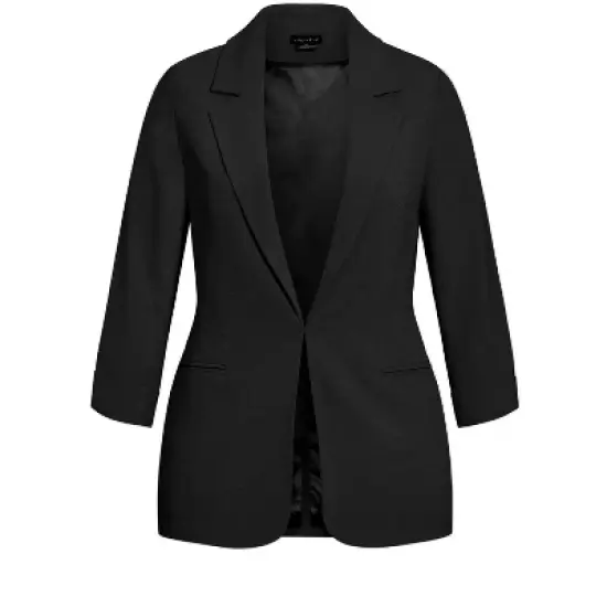 Women's Plus Size Set The Tone Jacket - black | CITY CHIC image {2}