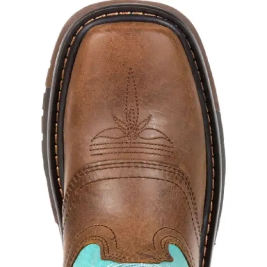 Rocky Toddler Girls Teal Original Ride FLX Western Boot image {5}