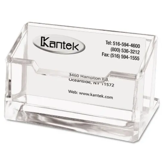 Kantek Acrylic Business Card Holder Capacity 80 Cards Clear AD30 image {3}