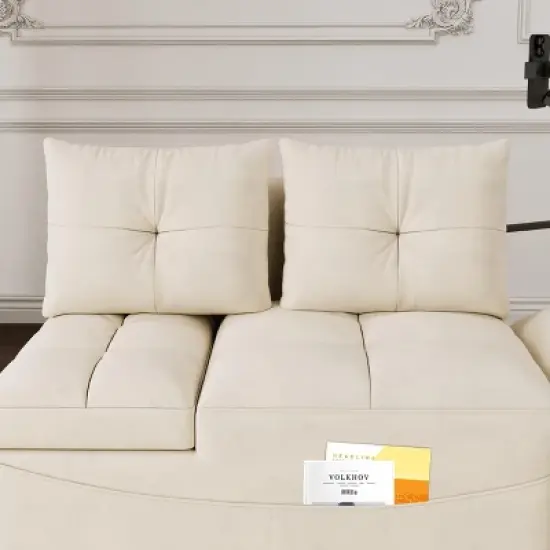 Foldable sofa bed in 3 lengths, modern sofa sofa sofa Polyester Polyesterll-out bed, loveseat sofa adjustable back and with USB port and phone stand image {3}