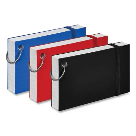 Universal Ring Index Cards, Ruled, 3 x 5, White, 100/Pack image {1}