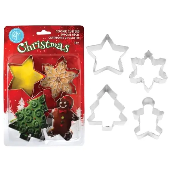 R&M International 4 Piece Christmas Cookie Cutter Set image {2}