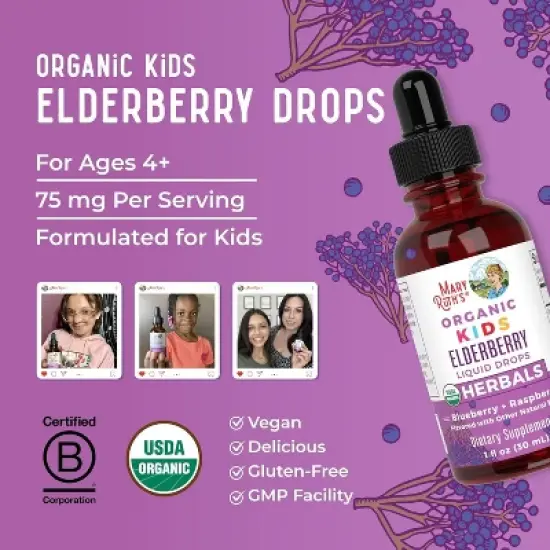 MaryRuth's Organic Kids Elderberry Liquid Drops image {7}