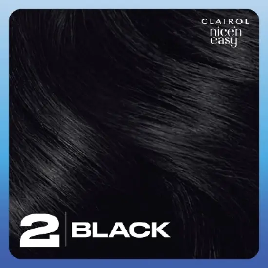 Clairol Nice'n Easy Permanent Hair Color Cream Kit - Black image {1}