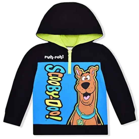 Warner Bros Boy's Scooby-Doo Ruh-Roh! Half Zip Pullover Hoodie for toddler image {2}