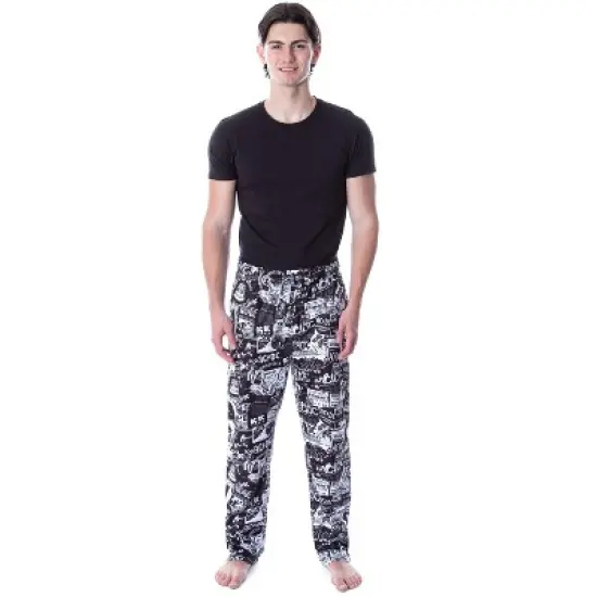 AC/DC Pajama Pants Men's Allover Band Tour Poster Loungewear Sleep Pants Multi image {2}
