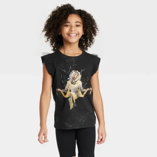 Girls' Nikkolas Smith Marvel Storm Tank Top - Black image {3}