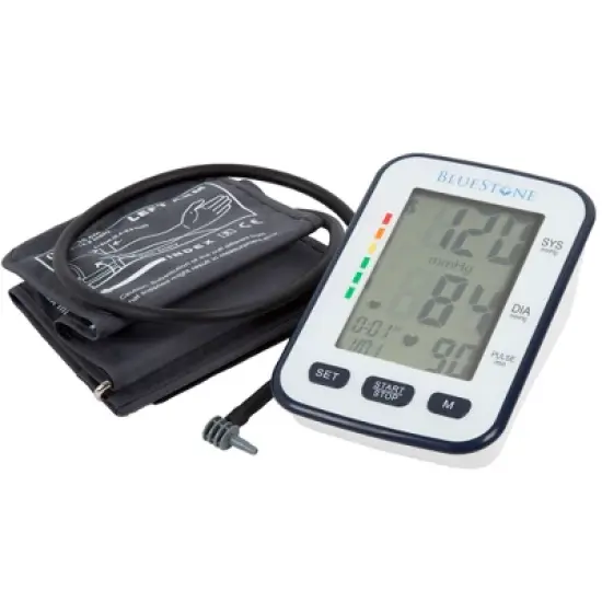 Fleming Supply Digital Blood Pressure Upper Arm Cuff With LCD Display for Monitoring Hypertension - Black image {2}