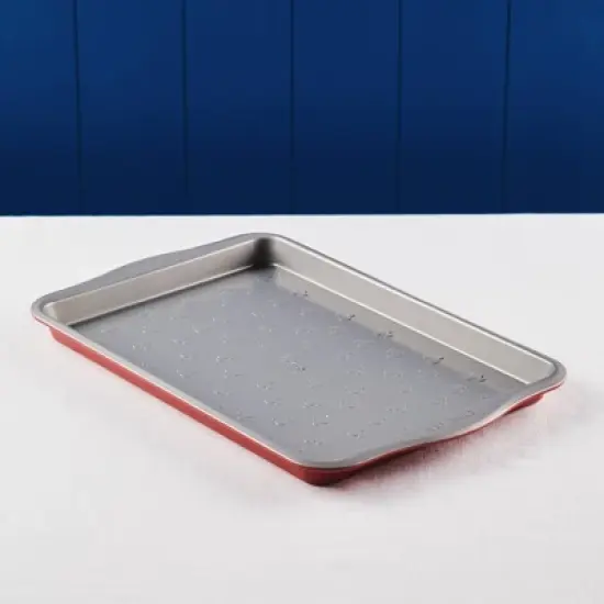 Farberware Disney Bake with Mickey Mouse 10"x15" Nonstick Cookie Pan Red: Steel Baking Sheet, Dishwasher-Safe image {1}