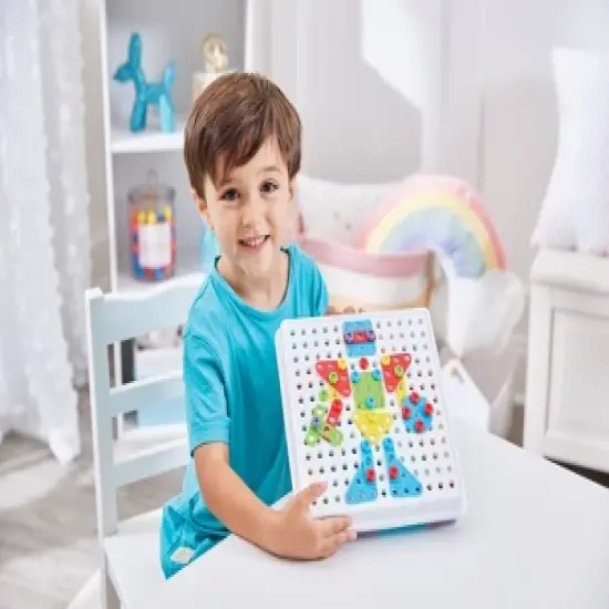 Kidoozie Create & Construct Building Kit, S.T.E.A.M Mosaic Art Activity for Children Ages 3+ image {4}