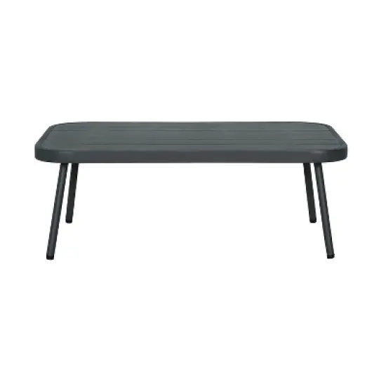 Christopher Knight Home Barbara Modern Outdoor Metal Coffee Table and Upholstered Lovesear Set image {4}