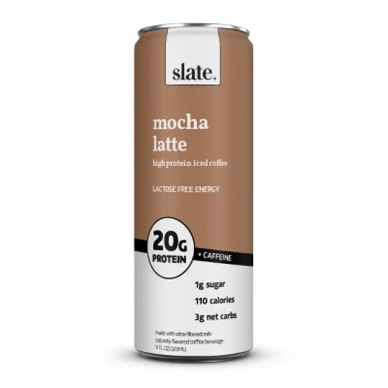 Slate Mocha Latte High Protein Iced Coffee - 11 fl oz Can image {6}