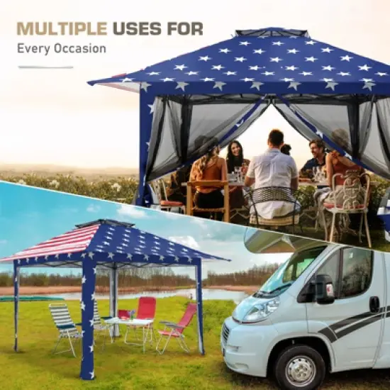 EAGLE PEAK Pop Up Gazebo with Mesh Netting image {5}