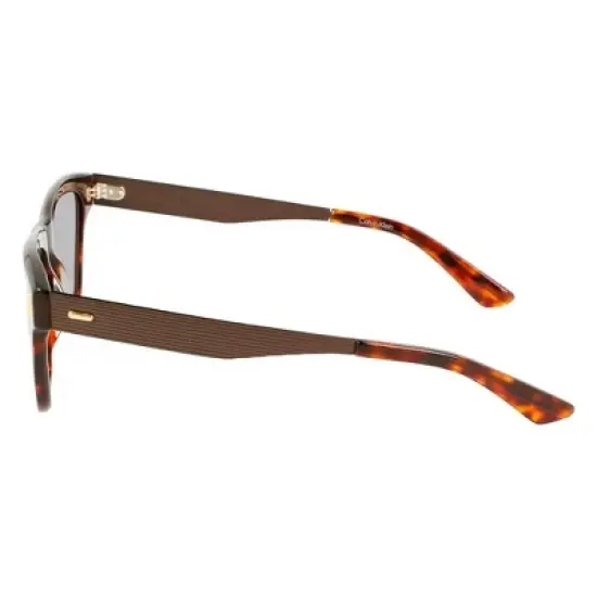 Calvin Klein CK 21526S 220 Unisex Rectangle Sunglasses Brown Havana 53mm image {1}