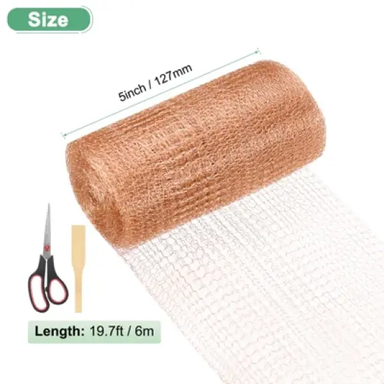 Unique Bargains Copper Mesh Rustproof Flexible Durable Copper Wool W Precision Scissor and Wood Stick 1 Set image {2}