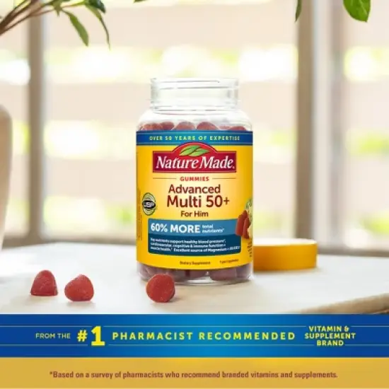 Nature Made Advanced Multivitamin 50+ for Him Gummies - 84ct image {9}
