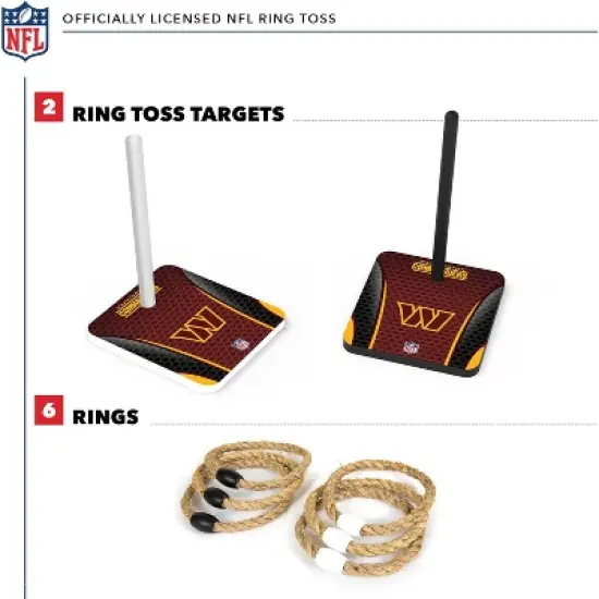NFL Washington Commanders Solid Wood Quoits Toss Game image {1}